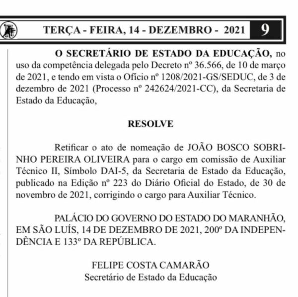 Secretaria de Educação do Governo do Estado do Maranhão